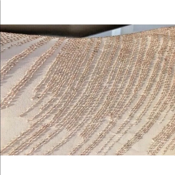 New Calvin Klein Sequin Nude Beige Sand Silk Top12 - Picture 3 of 8